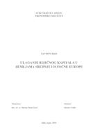 ULAGANJE RIZIČNOG KAPITALA U ZEMLJAMA SREDNJE I ISTOČNE EUROPE