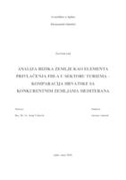 ANALIZA RIZIKA ZEMLJE KAO ELEMENTA PRIVLAČENJA FDI-A U SEKTORU TURIZMA – KOMPARACIJA HRVATSKE SA KONKURENTNIM ZEMLJAMA MEDITERANA