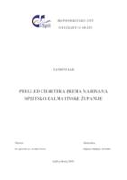 PREGLED CHARTERA PREMA MARINAMA SPLITSKO-DALMATINSKE ŽUPANIJE