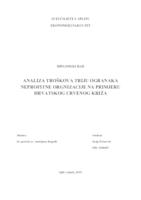 ANALIZA TROŠKOVA TRIJU OGRANAKA NEPROFITNE ORGANIZACIJE NA PRIMJERU HRVATSKOG CRVENOG KRIŽA