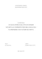 ANALIZA PODATAKA FINANCIJSKIH IZVJEŠTAJA NEPROFITNIH ORGANIZACIJA NA PRIMJERU PLIVAČKIH KLUBOVA