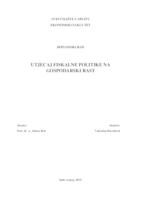 UTJECAJ FISKALNE POLITIKE NA GOSPODARSKI RAST