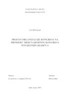 PROCES ORGANIZACIJE KONGRESA NA PRIMJERU MEĐUNARODNOG KONGRESA POVIJESNIH GRADOVA