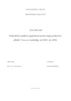 Statistička analiza uspješnosti poslovanja poduzeća „Bobis“ d.o.o u razdoblju od 2013. do 2018.