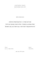 ODNOS PROMJENE U STRUKTURI FINANCIJSKE IMOVINE I NEREALIZIRANIH DOBITAKA/GUBITAKA OD FER VRIJEDNOSTI