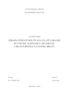 IZRADA POSLOVNOG PLANA ZA OTVARANJE PUTNIĈKE AGENCIJE U SEGMENTU CIKLOTURIZMA NA OTOKU BRAĈU