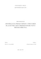 OPTIMIZACIJA PROIZVODNJE U INDUSTRIJI PLASTIČNIH CIJEVI PRIMJENOM DE NOVO PROGRAMIRANJA