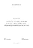 STATISTIČKA ANALIZA FINANCIJSKIH IZVJEŠTAJA TVRTKE MÜLLER D.O.O. I USPOREDBA S ODABRANIM KONKURENTIMA