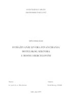 ISTRAŽIVANJE IZVORA FINANCIRANJA HOTELSKOG SEKTORA U BOSNI I HERCEGOVINI
