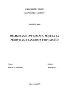 OBLIKOVANJE OPTIMALNOG MODELA ZA PREDVIĐANJA BANKROTA U HRVATSKOJ