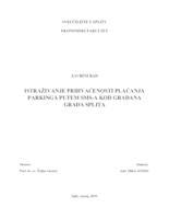 ISTRAŽIVANJE PRIHVAĆENOSTI PLAĆANJA PARKINGA PUTEM SMS-A KOD GRAĐANA GRADA SPLITA