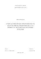 UTJECAJ STRATEGIJA FINANCIRANJA NA RAZVOJ OBITELJSKIH PODUZEĆA NA PODRUČJU SPLITSKO-DALMATINSKE ŽUPANIJE
