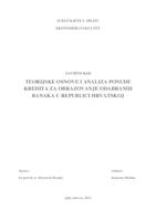 TEORIJSKE OSNOVE I ANALIZA PONUDE KREDITA ZA OBRAZOVANJE ODABRANIH BANAKA U REPUBLICI HRVATSKOJ