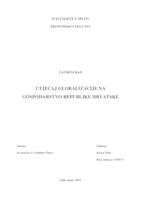 UTJECAJ GLOBALIZACIJE NA GOSPODARSTVO REPUBLIKE HRVATSKE