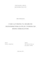 UTJECAJ TURIZMA NA ODABRANE EKONOMSKE POKAZATELJE U FEDERACIJI BOSNE I HERCEGOVINE