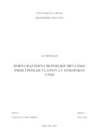 ROBNA RAZMJENA REPUBLIKE HRVATSKE PRIJE I POSLIJE ČLANSTVA U EUROPSKOJ UNIJI