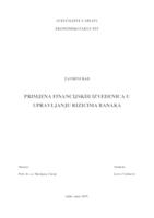 PRIMJENA FINANCIJSKIH IZVEDENICA U UPRAVLJANJU RIZICIMA BANAKA