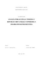 ANALIZA POKAZATELJA TURIZMA U REPUBLICI HRVATSKOJ I USPOREDBA S ODABRANIM KONKURENTIMA