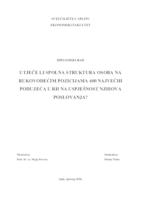 UTJEČE LI SPOLNA STRUKTURA OSOBA NA RUKOVODEĆIM POZICIJAMA 400 NAJVEĆIH PODUZEĆA U RH NA USPJEŠNOST NJIHOVA POSLOVANJA?