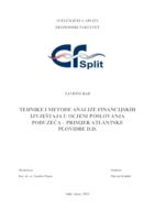 TEHNIKE I METODE ANALIZE FINANCIJSKIH IZVJEŠTAJA U OCJENI POSLOVANJA PODUZEĆA – PRIMJER ATLANTSKE PLOVIDBE D.D.