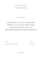 KOMPARATIVNA ANALIZA MAĐARSKOG TRŽIŠTA U NASTAJANJU I HRVATSKOG GRANIČNOG TRŽIŠTA KAPITALA PRIMJENOM MODERNE TEORIJE PORTFELJA