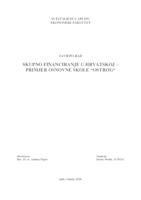 SKUPNO FINANCIRANJE U HRVATSKOJ – PRIMJER OSNOVNE ŠKOLE “OSTROG“