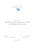 NEBANKOVNE FINANCIJSKE INSTITUCIJE U PONUDI BANKOVNIH USLUGA