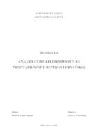 ANALIZA UTJECAJA LIKVIDNOSTI NA PROFITABILNOST U REPUBLICI HRVATSKOJ