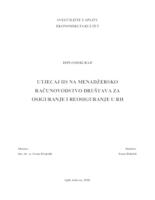 UTJECAJ IIS NA MENADŽERSKO RAČUNOVODSTVO DRUŠTAVA ZA OSIGURANJE I REOSIGURANJE U RH