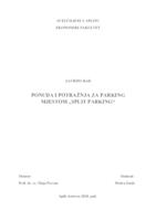 PONUDA I POTRAŽNJA ZA PARKING MJESTOM „SPLIT PARKING“
