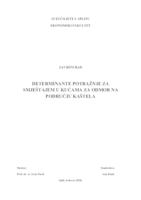 DETERMINANTE POTRAŽNJE ZA SMJEŠTAJEM U KUĆAMA ZA ODMOR NA PODRUČJU KAŠTELA