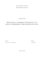 PRAĆENJE I UNAPREĐIVANJE REZULTATA RADA NA PRIMJERU UNIQA OSIGURANJA D.D.