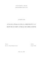 ANALIZA POKAZATELJA SIROMAŠTVA U REPUBLICI HRVATSKOJ OD 2000.GODINE