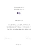 STATISTIČKA ANALIZA INOVACIJA REPUBLIKE HRVATSKE I USPOREDBA S DRUGIM ZEMLJAMA EUROPSKE UNIJE