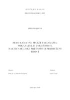 NETO KAMATNE MARŽE U BANKAMA: POKAZATELJI USPJEŠNOSTI, NATJECATELJSKE PREDNOSTI I PRIDRUŽENI RIZICI