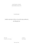 Analiza utjecaja troškova na poslovanje poduzeća AD Plastik d.d.