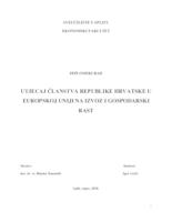 UTJECAJ ČLANSTVA REPUBLIKE HRVATSKE U EUROPSKOJ UNIJI NA IZVOZ I GOSPODARSKI RAST