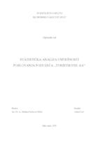 STATISTIČKA ANALIZA USPJEŠNOSTI POSLOVANJA PODUZEĆA „TURISTHOTEL d.d.“