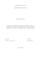 UTJECAJ MONETARNE POLITIKE SAD-a I ECB-a NA VALUTE ZEMALJA U RAZVOJU
