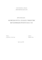 KOMPARATIVNA ANALIZA VRHOVNIH REVIZORSKIH INSTITUCIJA U EU