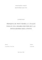 PRIMJENA DU PONT MODELA U ANALIZI POSLOVANJA ODABRANIH PODUZEĆA IZ HOTELIJERSKE DJELATNOSTI
