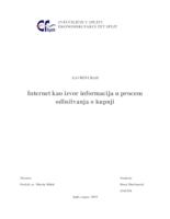 Internet kao izvor informacija u procesu odlučivanja o kupnji