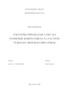 STRATEŠKE IMPLIKACIJE UTJECAJA PANDEMIJE KORONAVIRUSA NA NAUTIČKI TURIZAM U REPUBLICI HRVATSKOJ