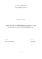 ODREDNICE PRIVATE EQUITY ULAGANJA U ODABRANIM EUROPSKIM DRŽAVAMA