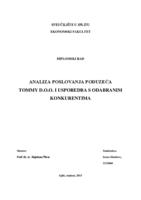 Analiza poslovanja poduzeća Tommy d. o. o. i usporedba s odabranim konkurentima