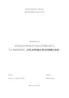 ANALIZA POSLOVANJA PODUZEĆA NA PRIMJERU „ATLANTSKA PLOVIDBA D.D.“