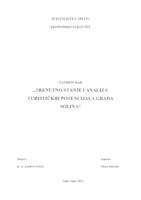 TRENUTNO STANJE I ANALIZA TURISTIČKIH POTENCIJALA GRADA SOLINA