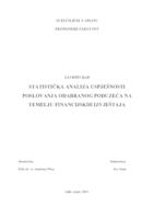 STATISTIČKA ANALIZA USPJEŠNOSTI POSLOVANJA ODABRANOG PODUZEĆA NA TEMELJU FINANCIJSKIH IZVJEŠTAJA
