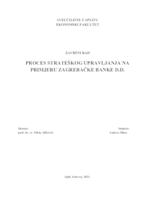 PROCES STRATEŠKOG UPRAVLJANJA NA PRIMJERU ZAGREBAČKE BANKE D.D.