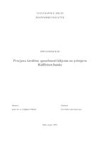 Procjena kreditne sposobnosti klijenta na primjeru Raiffeisen banke